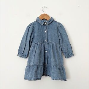 Zara tiered denim dress